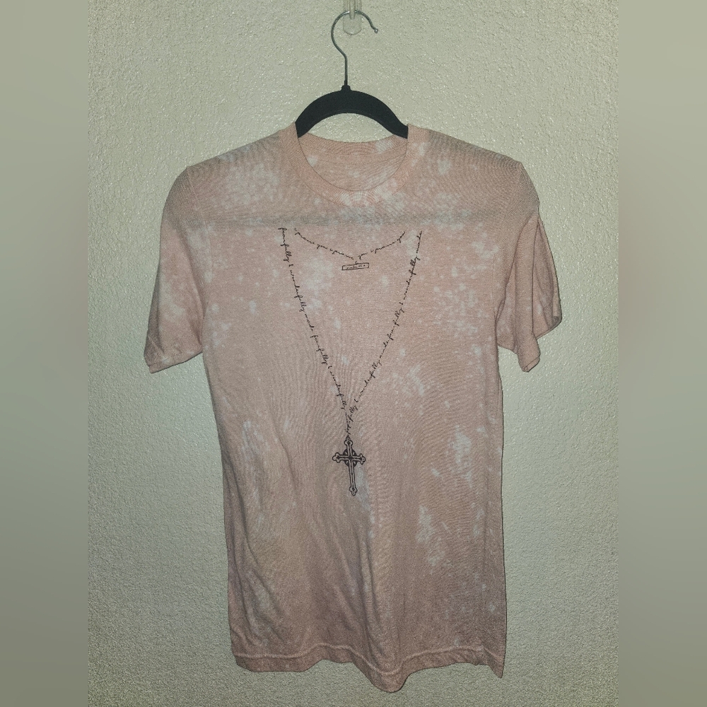 EUC Southern Bliss Co. "Fearfully & Wonderfully Made Bleached Graphic Tee" Small